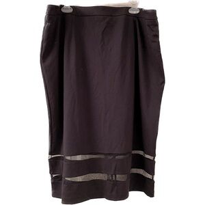 Hal Rubenstein Annie Black Pencil Skirt Size 22W (M15)